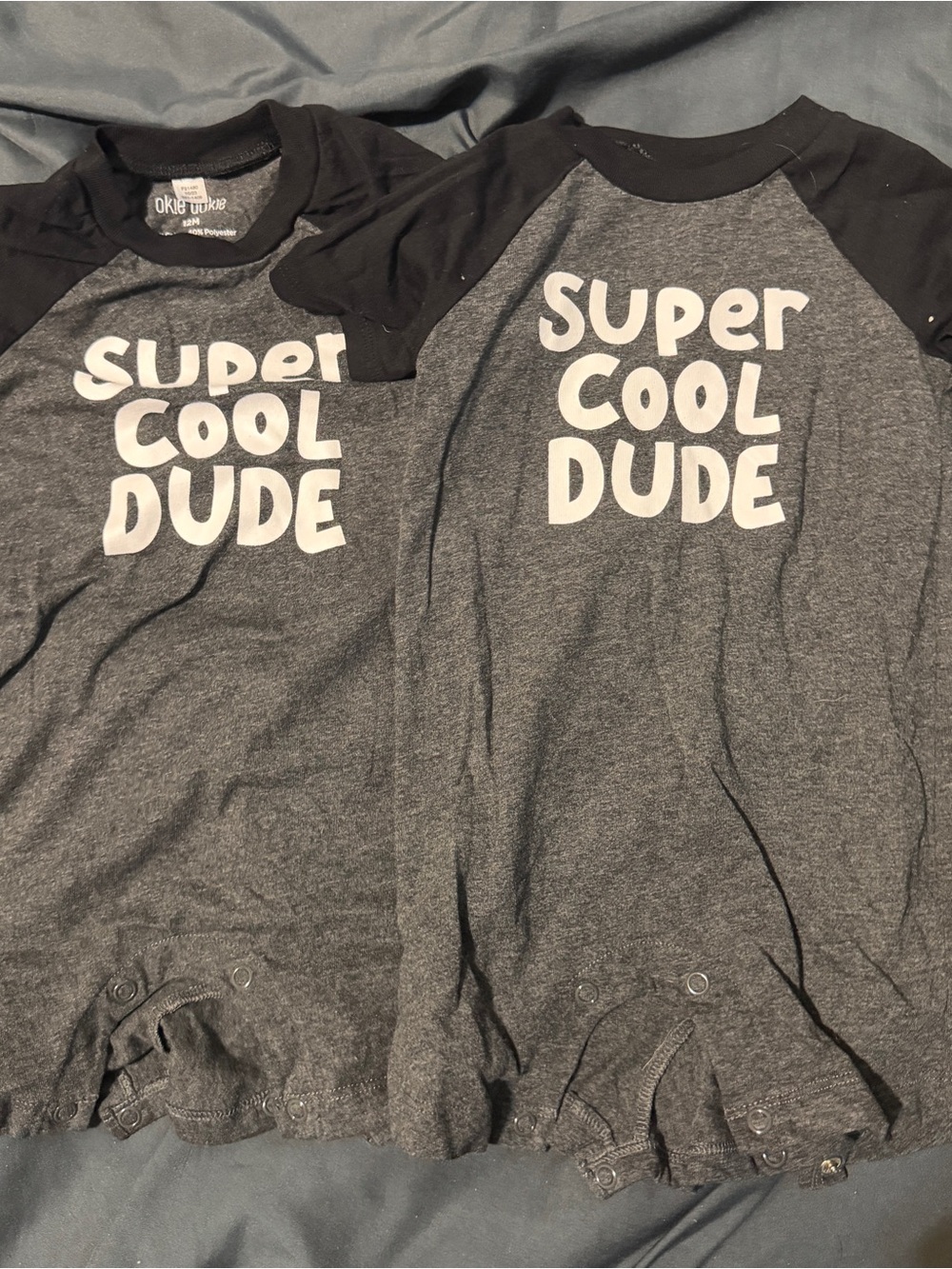 okie dokie Gray & Black 'Super Cool Dude' Crewneck Sweater
